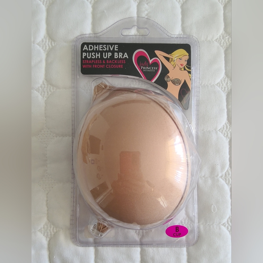 Adhesive push up bra
